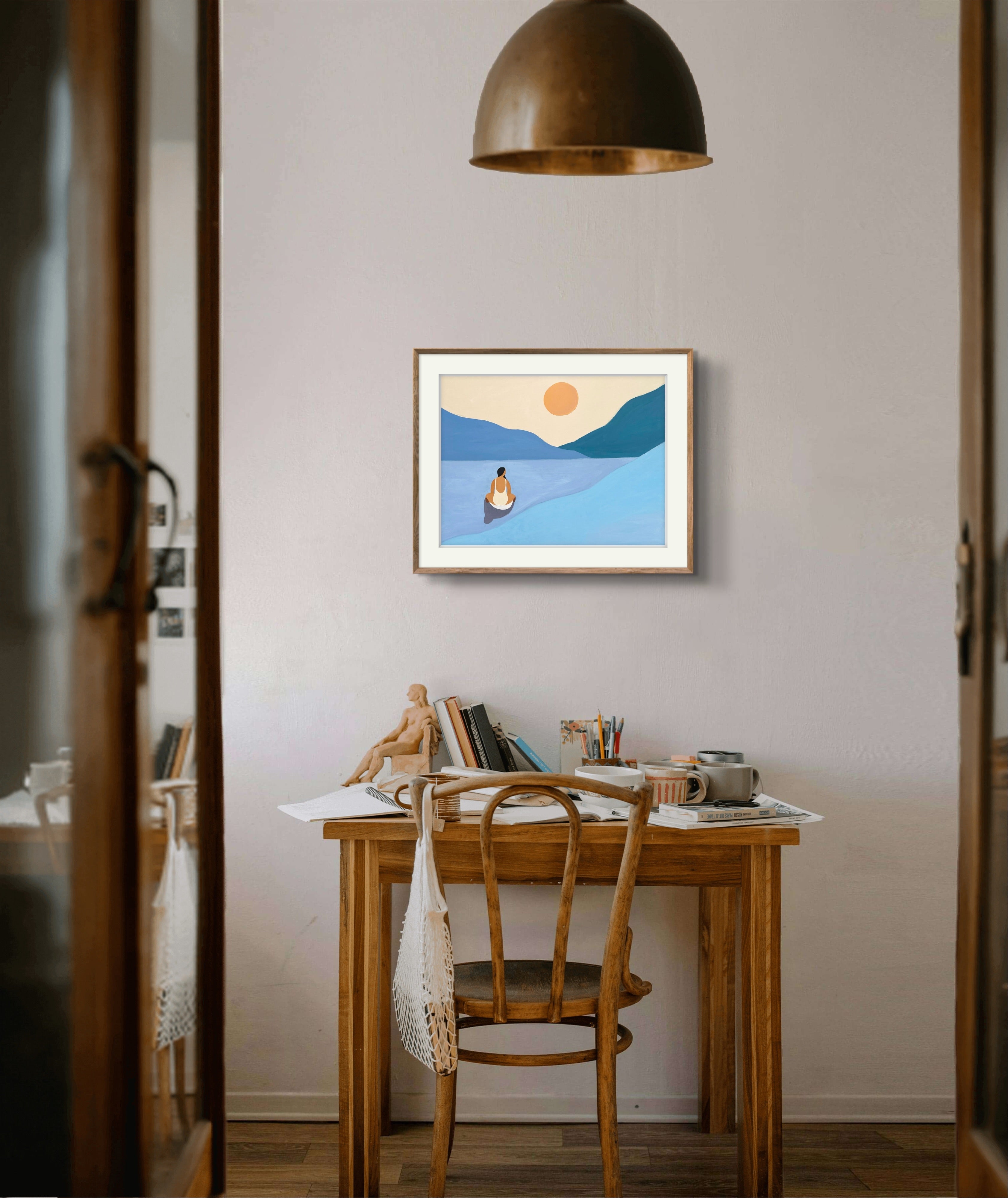 "Serene Blue" Matted Print – Inspired by Hawaii 🩷
