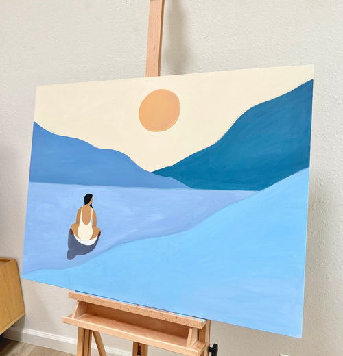 "Serene Blue" Matted Print – Inspired by Hawaii 🩷