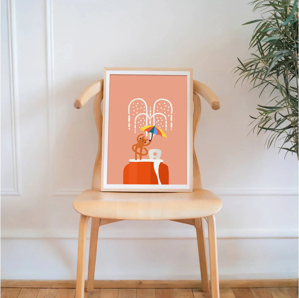 "Soda Rain" Matted Print – Inspired by Hawaii 💙